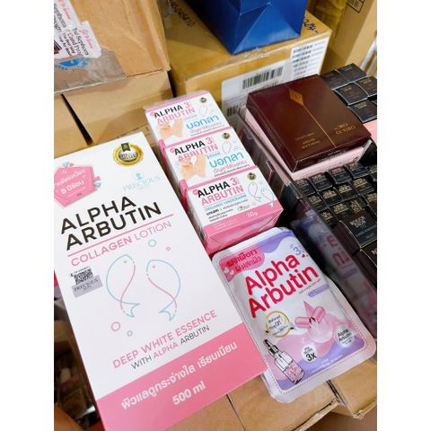 Sữa Dưỡng Thể Alpha Arbutin 3 Plus Collagen 500ml - Dưỡng Trắng Da, Tăng Độ Đàn Hồi Và Cấp Ẩm Sâu, Venus White Thái Lan