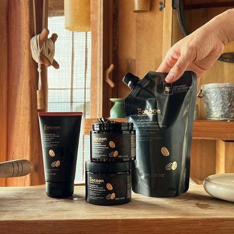 Tẩy Da Chết Cocoon Body Polish Cà Phê Đắk Lắk 600ml - Sản Phẩm Chăm Sóc Da Mềm Mịn, Dưỡng Ẩm Từ Bơ Cacao, Phù Hợp Mọi Loại Da