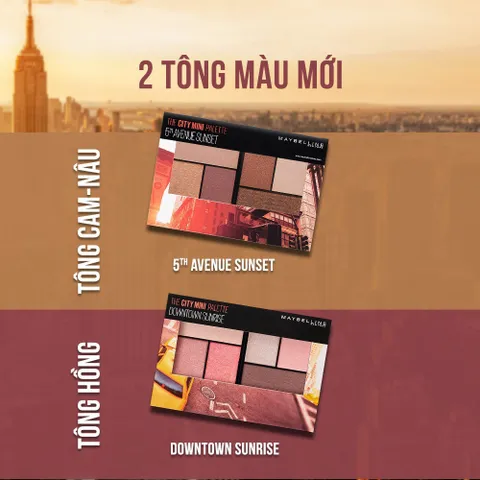 Bảng Phấn Mắt Maybelline 6 Ô The City Mini Palette 6.1g 265522