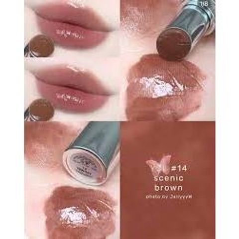 Son Dưỡng YSL Rouge Volupte Candy Glaze 14 Scenic Brown - Son Dưỡng Môi Cao Cấp, Màu Nâu Đất, Dưỡng Ẩm Tự Nhiên 3.2g