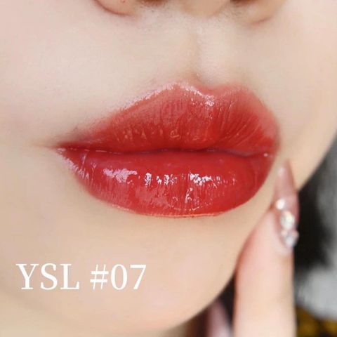 Son Dưỡng YSL Rouge Volupte Candy Glaze 3.2g - Màu 07 Beige Bliss Đỏ Đất Dưỡng Môi Mềm Mại, Hương Xoài Ngọt Ngào, Sang Trọng, Đẳng Cấp