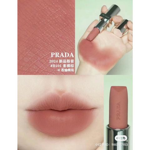Son Thỏi Prada Monochrome Hyper Matte 3,8g - Nâu Tây Bền Màu, Lì Mịn Sang Trọng Cho Đôi Môi Rạng Rỡ, Phong Cách Thời Thượng