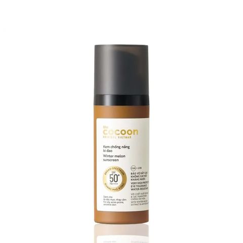 Kem Chống Nắng Cocoon Bí Đao SPF 50+ PA++++ - Bảo Vệ Da Kháng Nước, Dành Cho Da Dầu Mụn - 50ml