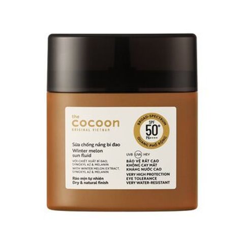 Sữa Chống Nắng Cocoon Chiết Xuất Bí Đao SPF50+ - Dạng Lỏng Thẩm Thấu Nhanh, Bảo Vệ Da Khỏi UVA/UVB - Phù Hợp Mọi Loại Da 50ml