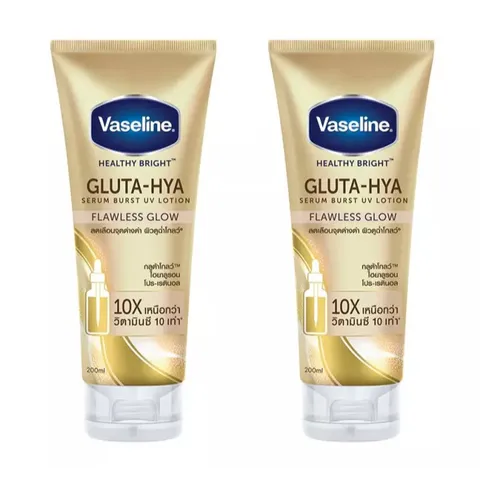 Vaseline Dưỡng Thể Ban Ngày 10X Gluta-Hya 330ML - Chai Vàng, Dưỡng Sáng Da, Chống Nắng UV Flawless Glow, Dưỡng Ẩm Mịn Màng