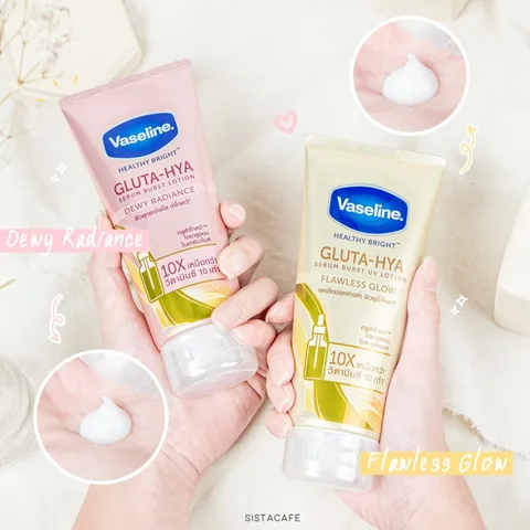 Vaseline Dưỡng Thể Ban Ngày 10X Gluta-Hya 330ML - Chai Vàng, Dưỡng Sáng Da, Chống Nắng UV Flawless Glow, Dưỡng Ẩm Mịn Màng