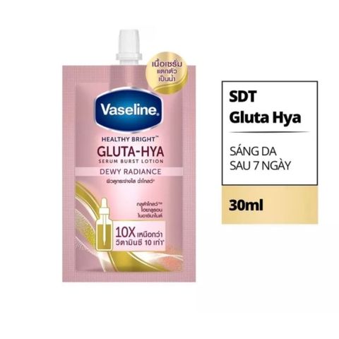 Sữa Dưỡng Thể Vaseline Gluta-Hya 10X - Dưỡng Da Sáng Khỏe, Căng Mọng & Rạng Rỡ 30ml - Giải Pháp Chăm Sóc Da Tự Nhiên