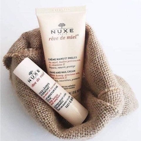 Bộ Dưỡng Ẩm Nuxe Reve De Miel – Son Dưỡng Môi & Kem Dưỡng Tay 30ml – Sản Phẩm Thiên Nhiên Đẹp Da, Mềm Mịn, Ngăn Ngừa Lão Hóa