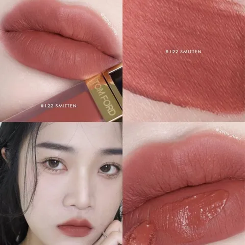 Son Kem Tom Ford Liquid Lip Luxe Matte 122 Smitten - Đỏ Đất Quyến Rũ Sang Chảnh, Chất Son Lì Mịn, Phù Hợp Mọi Tông Da