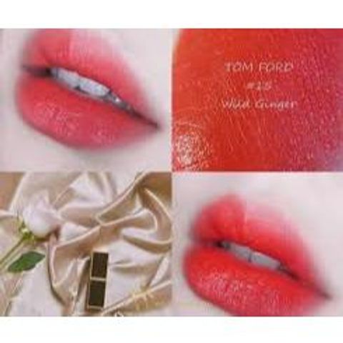 Son Tom Ford Màu 15 Wild Ginger - Cam Đỏ Siêu Lì, Mịn Mượt, Lâu Trôi, Phù Hợp Với Mọi Tông Da - Quà Tặng Tuyệt Vời Cho Bạn Nữ