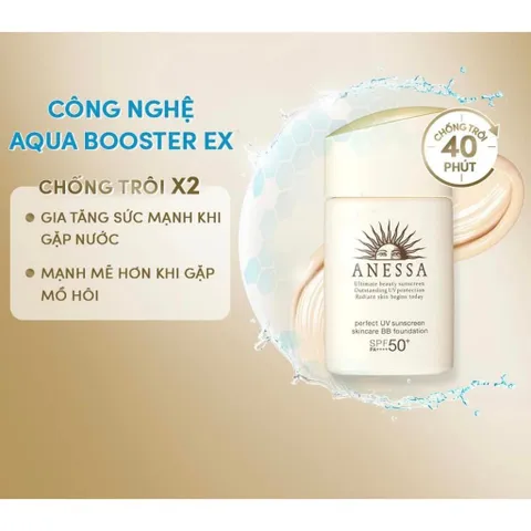 Kem Chống Nắng Anessa BB Trang Điểm Dưỡng Da Màu Sáng 25ml