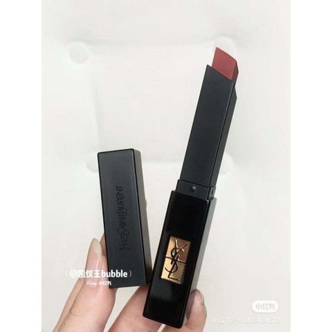 Son YSL The Slim Velvet Radical 312 Unconventional Nude - Đỏ Đất Lì Mềm Mịn, Bảo Vệ SPF 15, Giữ Màu Tốt, Son Môi Hot Trend