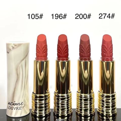 Son Lancôme L'Absolu Rouge Drama Matte 274 French Tea - Phiên Bản X Louvre Sang Trọng, Chất Lì Mịn, Bền Màu 8 Giờ