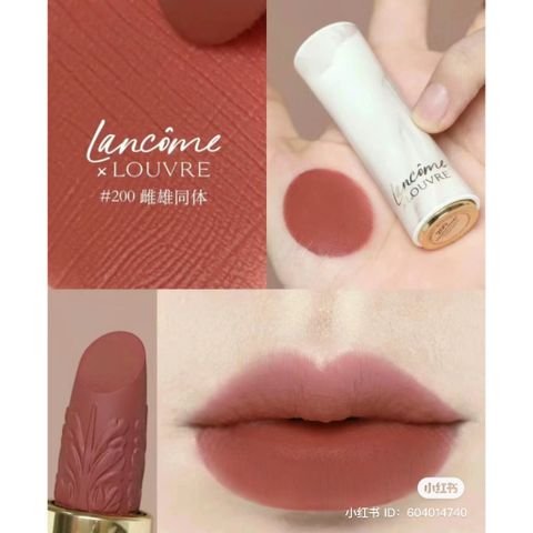 Son Lancôme L'Absolu Rouge Drama Matte 274 French Tea - Phiên Bản X Louvre Sang Trọng, Chất Lì Mịn, Bền Màu 8 Giờ