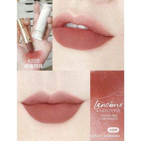 Son Lancôme L'Absolu Rouge Drama Matte 274 French Tea - Phiên Bản X Louvre Sang Trọng, Chất Lì Mịn, Bền Màu 8 Giờ