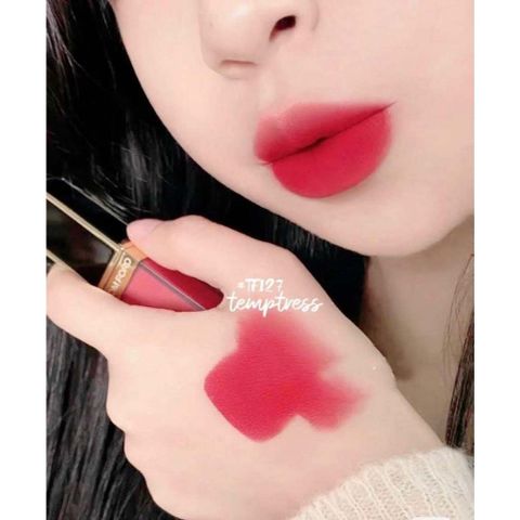 Son Kem Tom Ford Liquid Lip Luxe Matte 127 Temptress - Đỏ Hồng Rạng Rỡ, Chất Son Lì, Phù Hợp Mọi Tông Da, Phong Cách Nữ Tính