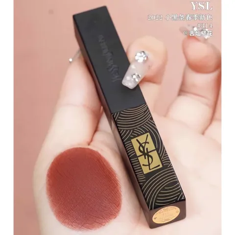 Son YSL The Slim Velvet Radical 314 Limitless Cinnabar Bản Giới Hạn – Đỏ Nâu Đất, Chất Lì Mịn, Bền Màu, SPF 15