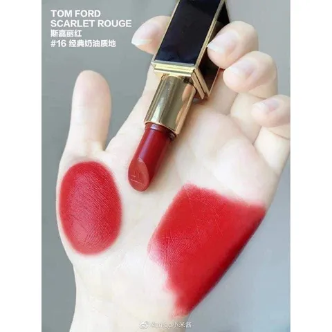 Son Tom Ford Lip Color 16 Scarlet Rouge - Son Môi Đỏ Thuần Sang Trọng, Bám Màu Tốt, Chất Satin Mềm Mịn 8 Tiếng