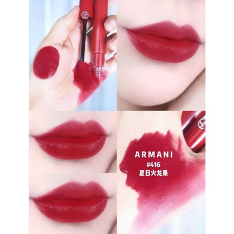 Son Kem Giorgio Armani Lip Maestro 416 Đỏ Hồng - Son Mịn, Lì 8 Giờ, Độ Che Phủ Hoàn Hảo - Đầu Tư Đẹp Tự Nhiên