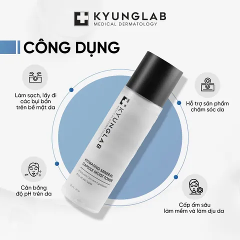 Toner Kyunglab 150ml - Nước Khoáng Từ Auvergne, Cấp Ẩm, Làm Dịu Da, Giảm Mụn, Phù Hợp Với Mọi Loại Da, Sản Phẩm Thiên Nhiên Hàn Quốc