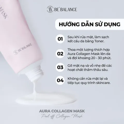 Mặt nạ Aure Collagen 70ml - Dưỡng ẩm, làm đầy và chống lão hóa cho làn da khỏe mạnh, căng bóng tự nhiên