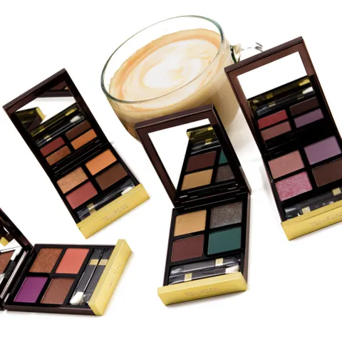 Phấn Mắt Tom Ford Eye Shadow Quad 04 Honey Moon - Phấn Nhũ Dễ Dàng Tạo Kiểu Mắt Lung Linh, Hộp Sang Trọng có Gương, Tặng Chổi Trang Điểm