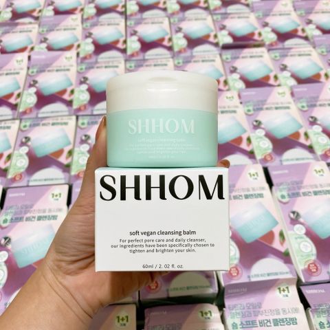 Sáp Tẩy Trang Vegan SHHOM 60ml - Cleansing Balm Mềm Mịn, Tẩy Trang Hiệu Quả, Phù Hợp Da Nhạy Cảm, Giữ Độ Ẩm Mượt Mà