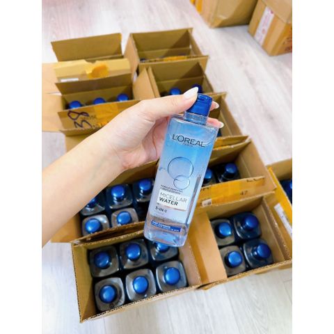 Nước Tẩy Trang L'Oreal Micellar Xanh Đậm 400ml - Tẩy Trang Sâu, An Toàn Cho Mọi Loại Da, Không Chứa Cồn, Dưỡng Ẩm Mịn Mượt