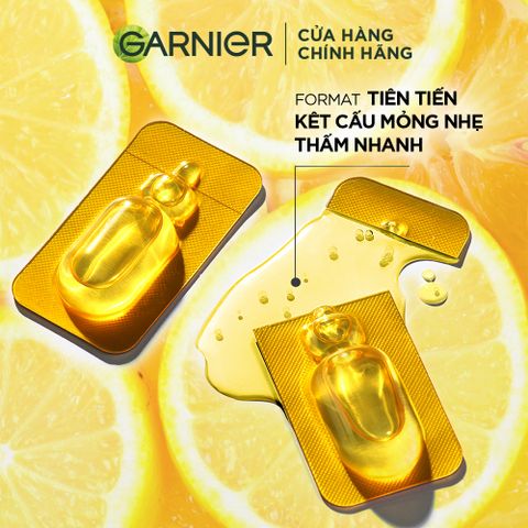 Serum Ampoule Garnier Tăng Cường Sáng Da Mờ Thâm 12 ống x 1.5ml - Vitamin C và Niacinamide giữa tinh chất hiệu quả cho mọi loại da