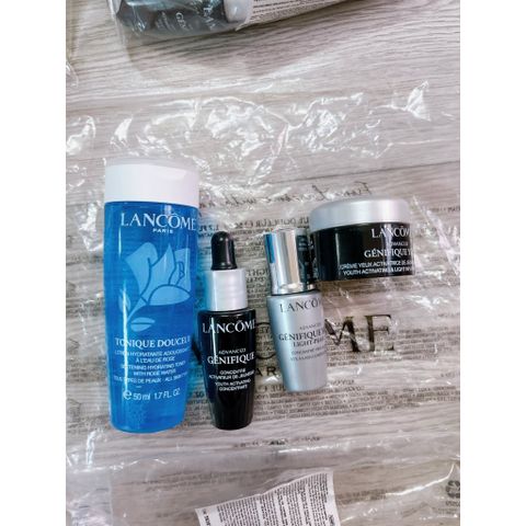 Set 4 Món Lancome Dưỡng Da Toner + Serum + Kem Dưỡng