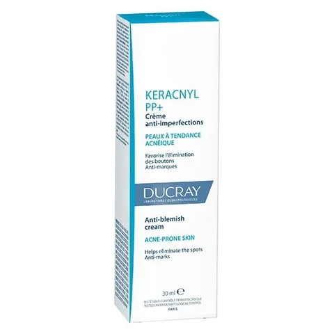 Kem Dưỡng Da Ducray Keracnyl PP+ 30ml - Giảm Mụn, Mờ Thâm, Chống Viêm, Dưỡng Ẩm Cho Da Mụn