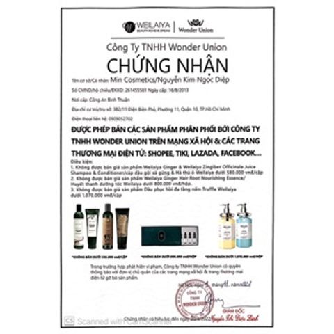 Bộ Dầu Gội Xả Weilaiya Gừng Kích Mọc Tóc 400ml & 250ml - Ngăn Rụng Tóc, Chăm Sóc Tóc Khoẻ Đẹp Từ Thiên Nhiên