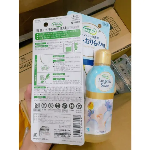 Nước Giặt Quần Lót Lingerie Soap Nhật Bản 120ml - Giúp Sạch Thơm Diệt Ký Sinh Trùng, An Toàn Cho Da, Dễ Dàng Sử Dụng
