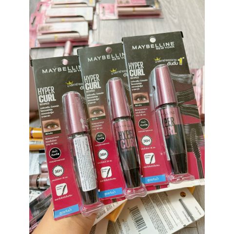 Mascara Maybelline Hyper Curl Waterproof 9.2ml - Dài Mi, Cong Mi, Chống Thấm Nước, Không Lem, Dày Gấp 3 Lần, Dành Cho Mi Mỏng, Thưa, Ngắn