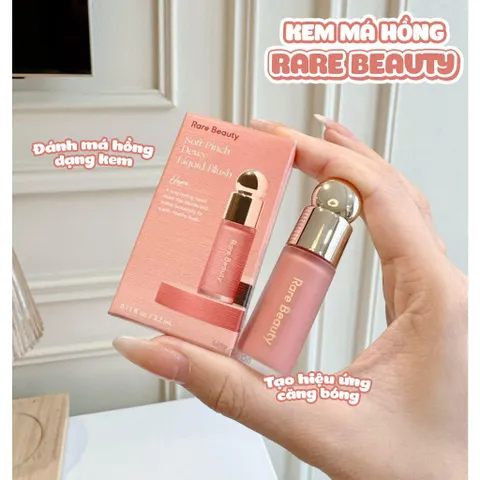 Má Hồng Kem Rare Beauty Soft Pinch Dewy Liquid Blush - Hope - Trang Điểm Vegan, Chất Kem Nhẹ, Tự Nhiên, Phù Hợp Mọi Tông Da