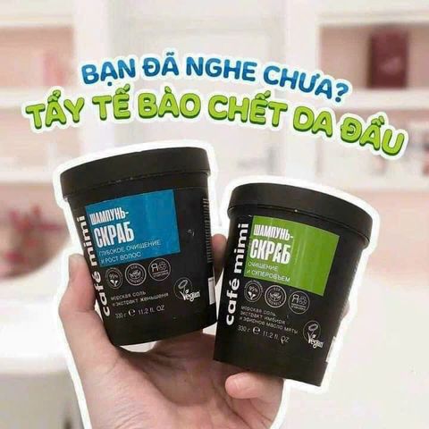 Dầu Gội Tẩy Tế Bào Chết Da Đầu Cafe Mimi 330g - Chăm Sóc Tóc Yếu, Tăng Cường Mọc Tóc, Hương Thơm Tươi Mát, Làm Sạch Sâu