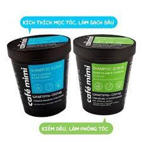 Dầu Gội Tẩy Tế Bào Chết Da Đầu Cafe Mimi 330g - Chăm Sóc Tóc Yếu, Tăng Cường Mọc Tóc, Hương Thơm Tươi Mát, Làm Sạch Sâu