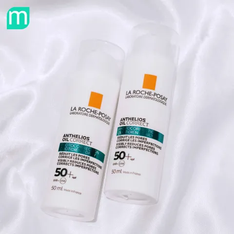 Kem Chống Nắng La Roche-Posay Anthelios Oil Correct Daily Gel-Cream SPF50+ 50ml - Giảm Mụn, Kiểm Soát Dầu, Chống Nắng Hiệu Quả