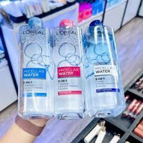 Nước Tẩy Trang L'Oreal Paris 3-in-1 Micellar Water Xanh Đậm 400ml - Sạch Sâu, Giữ Ẩm, Phù Hợp Với Mọi Loại Da