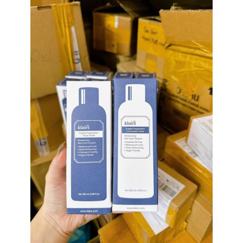 Nước Hoa Hồng Klairs Supple Preparation Toner 180ml - Dưỡng ẩm, Làm dịu, Phù hợp mọi loại da, Không cồn, Ngăn ngừa lão hóa