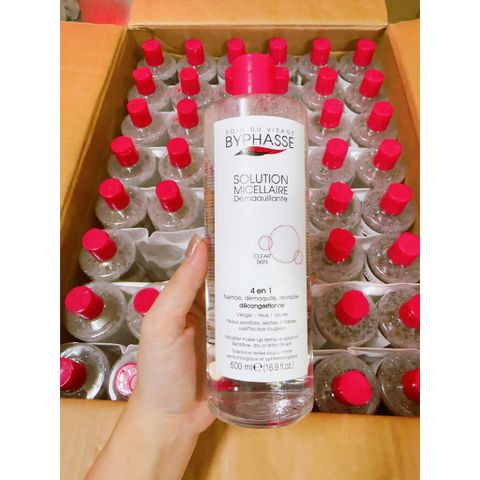 Nước Tẩy Trang Byphasse 500ml - Giải Pháp Làm Sạch Sâu Dịu Nhẹ Cho Da Nhạy Cảm, Tẩy Trang Mắt Môi Hiệu Quả