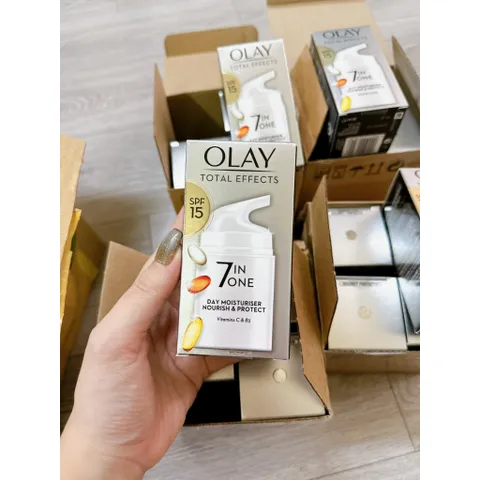 Olay Total Effects 7 in 1 Kem Dưỡng Da Ngày Đêm 50ml - Ngăn Ngừa Lão Hóa, Cung Cấp Độ Ẩm, Phù Hợp Mọi Loại Da