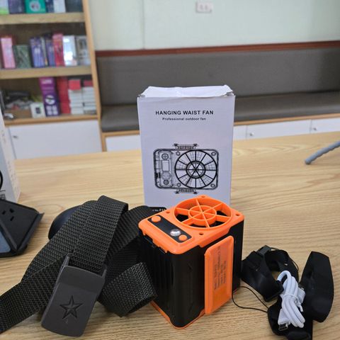Quạt Mini Đa Năng Đeo Thắt Lưng 10.000mAh - Thiết Kế Tiện Lợi Đeo Cổ, Hoạt Động Liên Tục 15-48 Giờ, Quạt Điều Hòa Rảnh Tay Cho Ngày Hè Nóng Nực