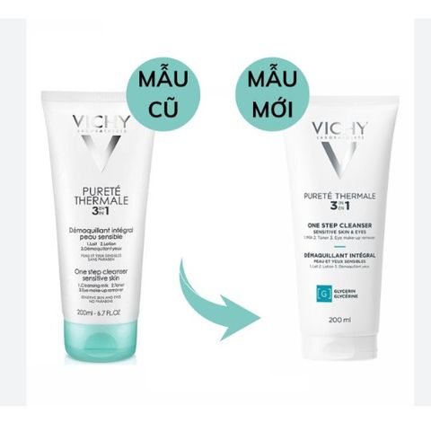 Sữa Rửa Mặt Tẩy Trang Vichy 3 Purete Thermale 3in1 One Step Cleanser 100ml