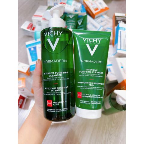Sữa Rửa Mặt Vichy Normaderm Phytosolution Gel - Giúp Làm Sạch Sâu, Giảm Bã Nhờn, Ngăn Ngừa Mụn Cho Da Dầu, Da Nhạy Cảm