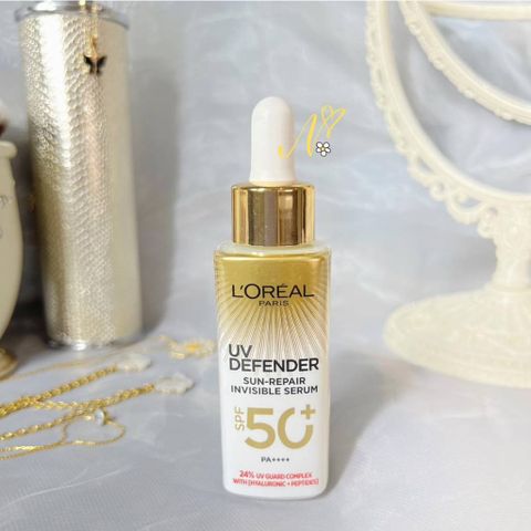 Serum Chống Nắng L'Oreal Paris UV Defender SPF50+ Mỏng Nhẹ 30ml - Bảo Vệ Da Chống Lão Hóa và Cải Thiện Làn Da Rạng Rỡ