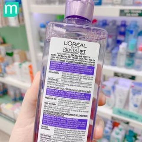 Nước Tẩy Trang L'Oreal Revitalift Hyaluronic Acid 400ml - Làm Sạch Sâu, Cấp Ẩm Cho Da Khô Và Hỗn Hợp, Công Nghệ Micellar