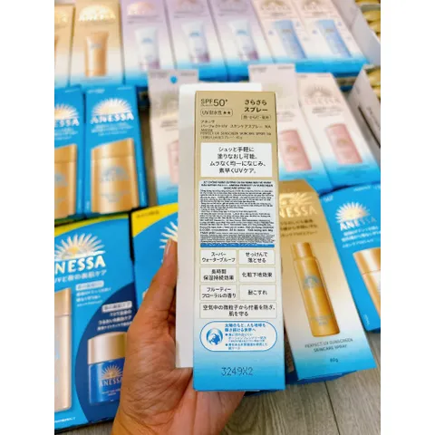 (Hàng công ty) Xịt Chống Nắng Anessa Perfect UV Sunscreen SPF50+ PA++++ Dưỡng Da Đa Năng 60g - Bảo Vệ Da Chống Nắng tốt, Thích Hợp Mọi Loại Da