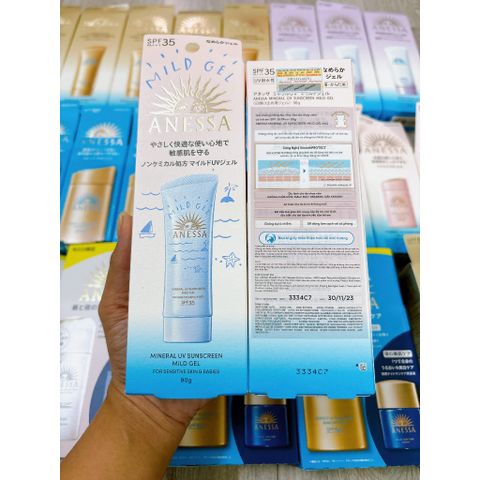 Gel Chống Nắng Anessa SPF35/PA+++ Cho Da Nhạy Cảm & Trẻ Em 90g - Kem Chống Nắng Nhẹ Dịu Từ Nhật Bản, Bảo Vệ Da Toàn Diện