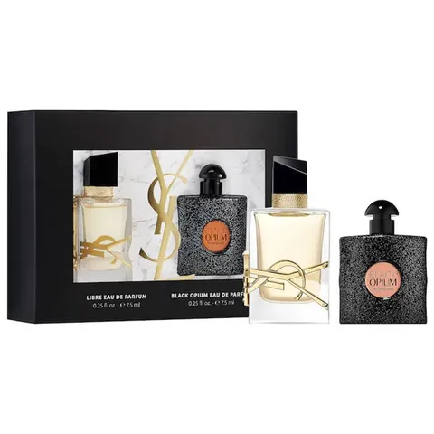 Set Nước Hoa Mini YSL Black Opium & Libre Eau De Parfum Duo - 2 Chiếc 7.5ml Hương Ngọt Ngào Quyến Rũ và Sang Trọng